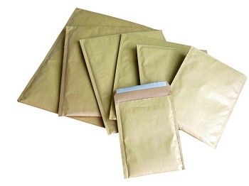 PaperMailer: kussenenvelop van puur papier, voor CD, per 5